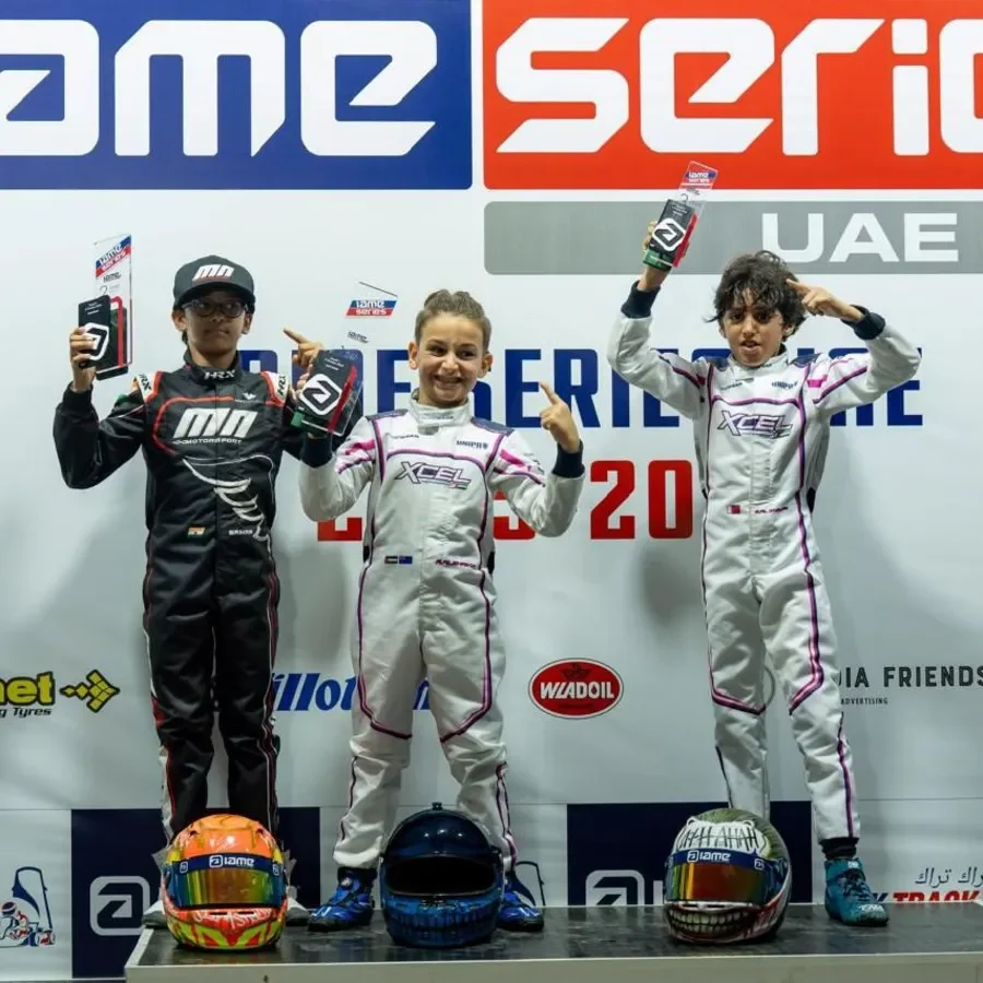 Karting prodigy Shaikh Saif bin Hassan Al Khalifa claims podium in UAE IAME Series