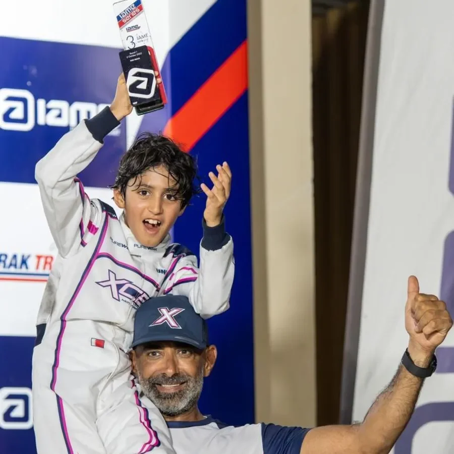 Karting prodigy Shaikh Saif bin Hassan Al Khalifa claims podium in UAE IAME Series