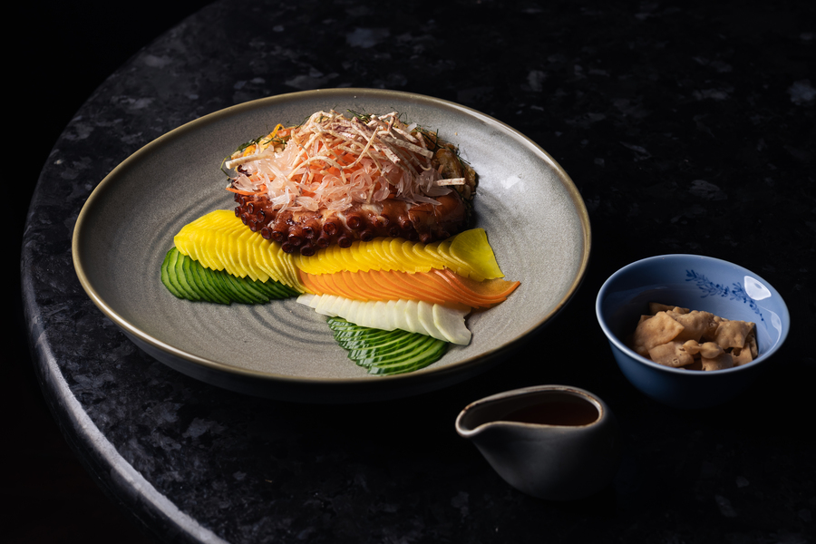 Octopus ‘Yusheng’ salad