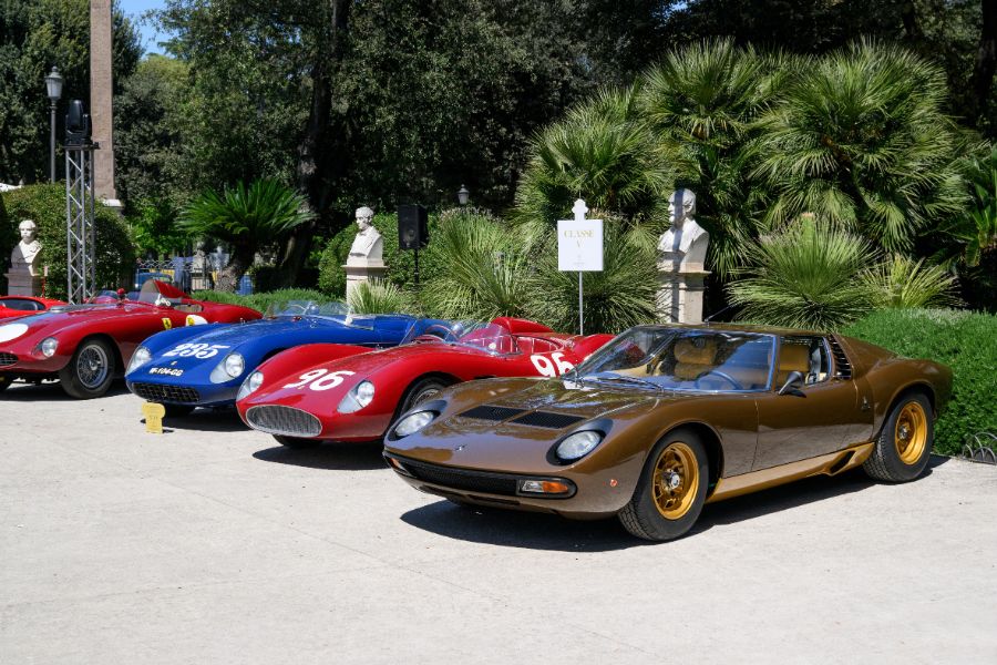 Class V And 1972 Lamborghini Miura SV Anantara Concorso Roma F4fcfe